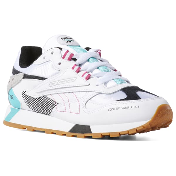 Reebok Classic Leather ATI 90s Shoes For Women<br />Colour:White/Turquoise/Black/Grey